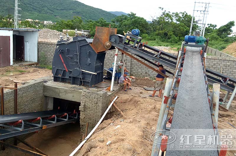 浙江客戶小型石料生產線現場圖